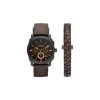 Montre Homme Fossil FS5251SET - Collection MACHINE Style Tendance Avec Cuir Et Acier - Mouvement Quartz - Chronographe -Fashion Watch Store coffret fossil pour homme fs5251set