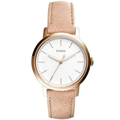 Montre Femme FOSSIL En Cuir Beige
