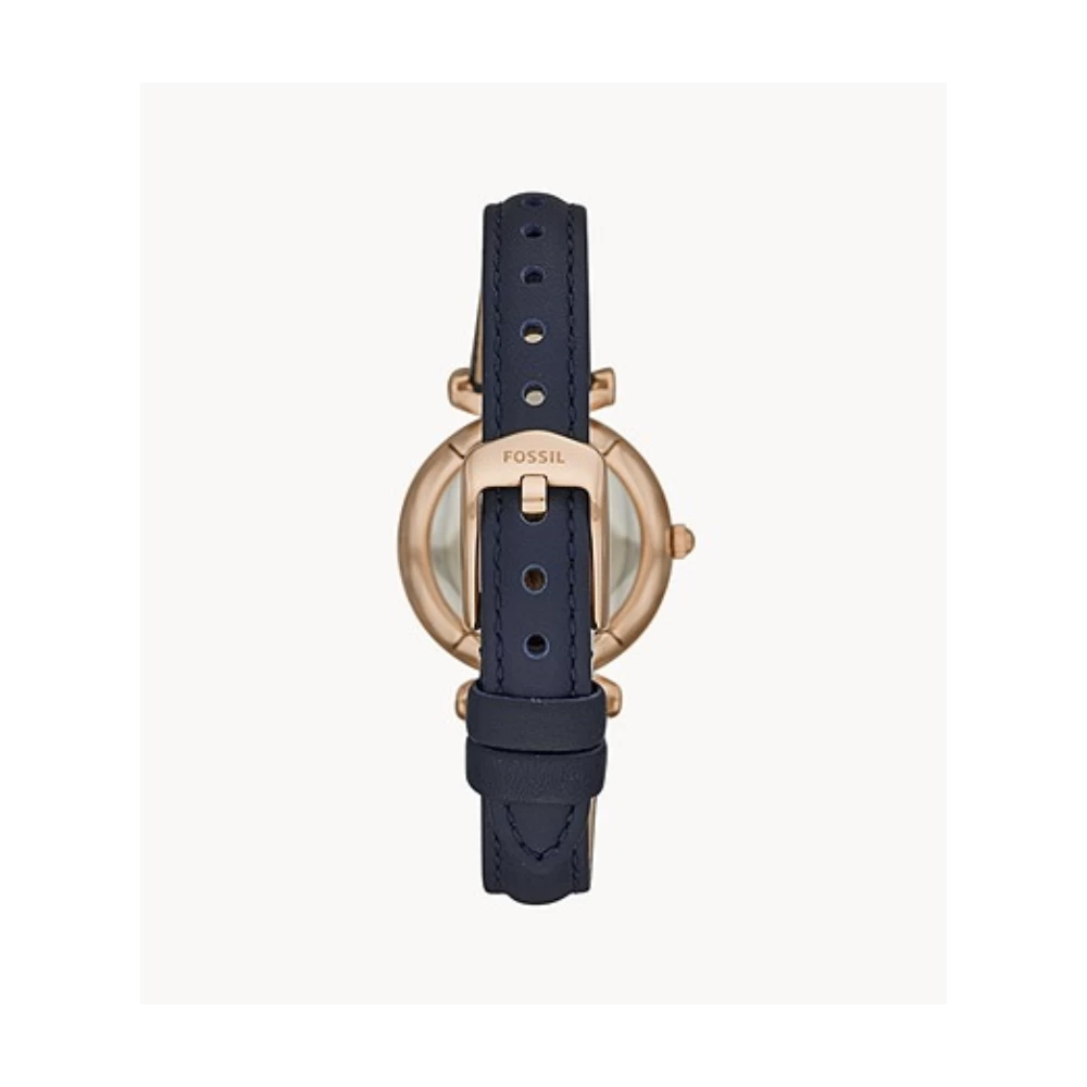 Montre Femme Fossil Carlie Mini Cuir Bleu Acier Rose - ES4502 5 Montre Femme Fossil Carlie Mini Cuir Bleu Acier Rose - ES4502 - Image 3