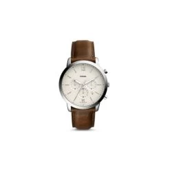 Montre Homme Fossil FS5380 - Collection NEUTRA CHRONO Style Mode Avec Cuir Et Acier - Mouvement Quartz - Chronographe