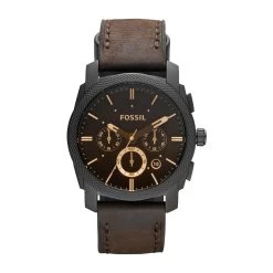 Montre Homme Fossil FS4656 - Collection MACHINE Style Tendance Avec Cuir Et Acier - Mouvement Quartz - Chronographe -Fashion Watch Store montre homme fossil fs4656 3