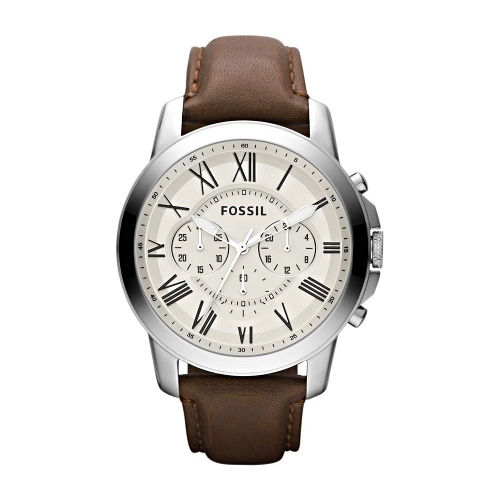 Montre Homme Fossil FS4735 - Collection GRANT Style Mode Avec Cuir Et Acier - Mouvement Quartz - Chronographe 6 Montre Homme Fossil FS4735 - Collection GRANT Style Mode Avec Cuir Et Acier - Mouvement Quartz - Chronographe - Image 4