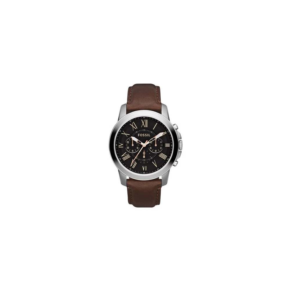 Montre Homme Fossil FS4813 - Collection GRANT Style Mode Avec Cuir Et Acier - Mouvement Quartz - Chronographe 5 Montre Homme Fossil FS4813 - Collection GRANT Style Mode Avec Cuir Et Acier - Mouvement Quartz - Chronographe - Image 3