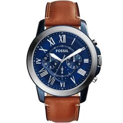 Montre Homme FOSSIL En Cuir Marron