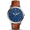 Montre Homme Fossil FS5304 - Collection CorE THE MINIMALIST 3H Style Mode Avec Cuir Et Acier - Mouvement Quartz