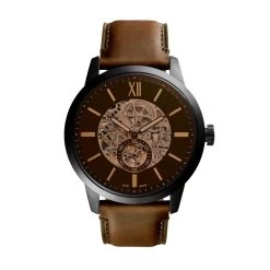 Montre Homme Fossil ME3155 - Collection CorE 48mm TOWNSMAN Style Mode Avec Cuir Et Acier - Mouvement Automatique