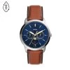 Montre Homme FOSSIL NEUTRA En Cuir Marron Etanche 1 Montre Homme FOSSIL NEUTRA En Cuir Marron Etanche -Fashion Watch Store montre neutra homme boitier acier argente bracelet cuir marron